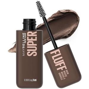 Maybelline Superfluff Volumizing Brow Mousse, All Day Tinted Brow Gel For Soft Full Brows, Deep Brown, 1 Count