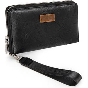 Wrangler Womens Wallet Wristlet Wallets for Women Large Capacity Women's Wallets Black Wallet Credit Card Holder for Women Men