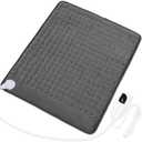 Deepsoon Heating Pad,Electric Heating Pads for Back,Neck,Abdomen,Moist Heating Pad for Shoulder,Knee,Arms,Legs,Dry/Moist Heat & Auto Shut Off,Christmas Gifts for Men and Women,Dark Gray,24x20 Inch