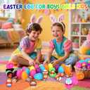 24 Pack Easter Egg Fillers with Squishy Toys, Easter Eggs Filled Squishy Toys, Easter Basket Stuffers, Classroom Prizes for Easter Egg Hunts, Party Favors, Kids (Orange)