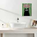 XWELLDAN Funny Humor Welcome to the Bathroom a Cat Will Be with You Shortly Framed Canvas Wall Art Decor, Black Cat Bathroom Toilet Decor, 11x14 Inches