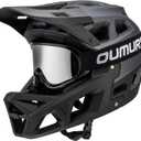 OUMURS Adult Full Face Mountain Bike Helmet with Goggles ASTM CPSC CE Certified for Men & Women - Two Removable Chin Pad, Ventilation Lightweight - Racing Enduro Ebike Downhill DH BMX MTB Helmet M