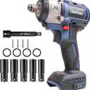 Cordless Impact Wrench Compatible with DeWalt Battery, 369FtLbs(500 N.M) 1/2" and1/4 Brushless Impact, High Torque Power Tool for Car/Truck/Rusted Bolts