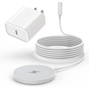 [Apple MFi Certified]Magnetic Wireless iPhone Charger Magsafe Charger,6FT 15W Fast Phone Charging Pad Wireless Magnetic Charge for iPhone 17/17Air/16 Pro Max/16 Plus/15 Pro Max/14/13/12/AirPods3/2/Pro, White