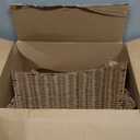 Sweetcrispy Christmas Tree Collar, Wicker Tree Collar for 6-9ft Trees, 4-Piece Wicker Base Cover, Brown (27IN)