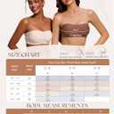 Strapless Bras for Women No-Slip Bandeau Push Up Wireless Comfy Seamless No Underwire Padded Jelly Tube Top Bra (Beige), M