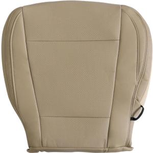 NLQR Front Driver Bottom Replacement Perforated Leather Seat Cover Compatible with Ford F150 Lariat 2015-2017 Compatible with Ford F250 F350 F450 F550 2017-2022 Medium Light Camel Tan #HC or EC