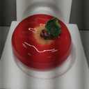 Ceramic Apple Shaped Food Storage Container with Lid, Red