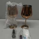 LiqCool Rose Gold Wine Glass - Stainless Steel & Copper Metal Wine Glasses Set of 2, 21 Oz Large Stemless, Portable for Outdoor & Valentine's Day