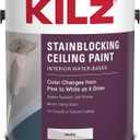 KILZ Stainblocking Ceiling Paint, Interior, White, 1 Gallon, 128 Fl Oz