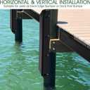 48 Inch Boat Dock Bumpers for Edge/Piling,Dock Bumpers for Post/Piling/Pylon/Straight Edge,Dock Fender Bumper Guards for Horizontal Deck,Vertical Poles,Marine-Grade Pads with Screws