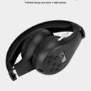 Portable Personal FM Radio Headphones with Best Reception, Wireless Headset FM Radio Ear Muffs for Walking, Jogging Powered by 2 AA Batteries(Not Included) -Black