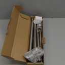 Anovo Flag Pole Kit- Stainless Steel 6 FT Flag Poles with1 Inch Metal 360° Rotating Flag Pole Rings Clip, Two-Position Flag Pole Holder Brackets Mounting for Outside House Outdoor Porch (6 FT-Sliver)