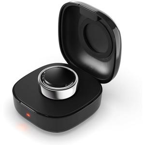 Upgraded Charging Case Compatible with Oura Ring Gen3 Charger Small Portable Travel Charging Dock Box for Oura Ring Gen3 Heritage/Horizon (Black, Size 9)