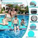 AWSUM Inflatable Floating Dock Air Dock Platform Floating Island Raft with None-Slip Surface for Pool Beach Ocean