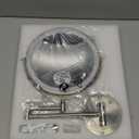 30X/1X Lighted Makeup Mirror with Magnification, 8.5inch 3000mAh Rechargeable Magnifying Mirror with Light, 3 Color Lights,Touch Dimmable,Extended Arm 360 Rotation Wall Mounted Makeup Mirror