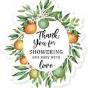 2.4 Inch Cutie Orange Thank You for Celebrating with Us Sticker,Fruit Baby Shower Thank You Stickers,Baby Gril Shower Orange Theme Supplies Favors Labels Decorations for Kids(80 PCS)