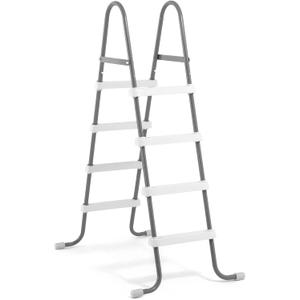Intex Steel Frame Above Ground Swimming Pool Entry/Exit Ladder for 48" High Wall Pools, 300 Pound Capacity, Accessory Only, Pool Not Included
