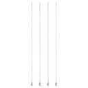 PATIKIL 14Ga x 12 Inch Stainless Steel Dispensing Needle Tips, 4Pcs Metal Glue Needle Tube Blunt Tips Luer Lock for Thick Glue Ink Lab, Silver
