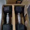 CAP Barbell 50lb Set of Coated Hex Dumbbells, 10lbx2 and 15lbx2