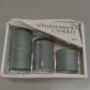 Green Unscented Pillar Candles 3-Pack  Dripless & Smokeless, Long-Burning Thick Candles (2",3",4" Heights) for Weddings, Home Decor & Serene Ambiance
