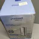 Purewell 2.25G Gravity Water Filter System with Water Level Window, 8-Stage 0.01m Ultra-Filtration Stainless Steel Countertop System with 4 Filters and Stand, Reduce Fluoride and Chlorine, PW-KS-CF