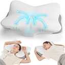 Ergonomic Cervical Pillow for Neck and Shoulder Pain Relief - Memory Foam Contour Pillow with Dual Heights, Cooling Breathable Pillowcase, Orthopedic Support for Side, Back, Stomach Sleeper