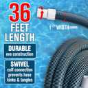Pool Vacuum Hose - 1-1/2" x 36' Swimming Pool Hose