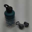 Fanhaw 64 oz Insulated Water Bottle – Large Stainless Steel Jug with 3 Lids (Straw, Spout, Carabiner) | Heavy-Duty, for Camping, Backpacking, Long Hikes & Outdoor Work (Green Blue)