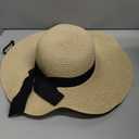 FURTALK Womens Beach Sun Straw Hat UV UPF 80+ Travel Foldable Brim Summer UV Hat (Medium-Large, Mixed Beige)