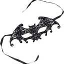 Qerhod Women's Skeleton Halloween Costume Skeleton Cape Poncho, Includes Masquerade Mask for Halloween