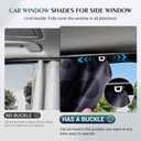 FLORICH Car Window Shades, Car Shades for Side Windows Embedded Track 4 Pack Car Sun Shade Blocks Light & Heat, UV Protection