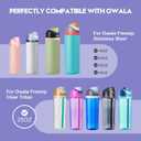 Ruzkq Replacement Lid for Owala, Compatible with Owala Cup 16oz 24oz 32oz 40oz, One Button Water Bottle Top Lid Replacement Accessory, Leakproof, BPA-Free