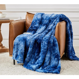 Homemate Heated Blanket Electric Throw  50"x60" Heating Blanket Throw 1/2/4/6/8 Hours AutoOff 10 Heat Levels OverHeat Protection Luxury Faux Fur Sherpa ETL Certification