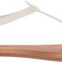 Amazon Essentials Women's Casual Thong Sandal with Ankle Strap (7, White)