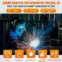 Kanayu RV Generator Welder Adapter Compatible with NEMA 14-50P to L6-30R, 50A 4 Prong Male Plug to 30A 3 Prong Locking Female Outlet Receptacle Generator Welder EV Charger Dryer Power Cord Adapter