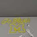 Michigan Neon Wolverines Sign Go Blue Vibrant LED Wall Art for University of Michigan Fans -for Game Day, Man Cave, Dorm & Bar Decor - Michigan Rugby Football Sports Team Spirit Gift for Alumni & Students