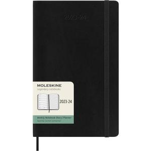 Moleskine Classic 18 Month 2023-2024 Weekly Planner, Soft Cover, Large (5" x 8.25"), Black