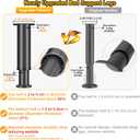 Wlrrcwdttc 4 Pcs Adjustable Bed Support Legs for Bed Frame/Bed Center Slat, Metal Adjustable Furniture Legs 7.08-13 inch for Bed/Sofa/Cabinet/Couch/Dresser/Table, Thickened Heavy Bed Replacement Legs