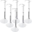 Yaocom 6 Pcs Adjustable Doll Stands for 12 Inch to 18 Inch Dolls Display Stand with Expandable Waist Wire Action Figure Display(White)