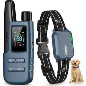 Dog Shock Collar - 4500FT Dog Training Collar with Remote, IPX8 Waterproof Electric Dog Collar with 4 Training Modes, Security Lock, Rechargeable eCollar for 10-120lbs Dogs(Bright Blue 1 Pack)