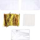 MAVIS LAVEN Cake Pop Stand, Candy Holder Display Stand Double Layer Design with 100 Sticks Wrapping Papers Cable Ties for Dessert Table Birthdays Baby Shower Weddings