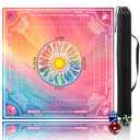 Pittera Mahjong mat for Table/31.5inch/American Mahjong Table Cloth with Rules mats withDrawstring Bag, Noise ReductionAnti-Slip Game mat for Table, forMahiona/PokerBoard Games/Card Games/Dominoes