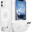Magnetic Compatible with iPhone 11 Phone Case, [Built-in Invisible Kickstand][Compatible with MagSafe] [Military Grade Shockproof] Slim Translucent Matte Phone Case for iPhone 11 6.1"
