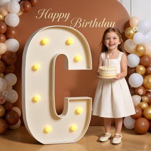 Marquee Letters 3 Feet Tall 3FT Large Light Up Letters C for Wedding Will You Marry Me Sign Happy Birthday Engagement Party Decorations Big Letterboard C