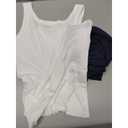 ANRABESS Womens Sleeveless Scoop Neck Tank Top Ribbed Fitted Summer Basic Slim Cute Tops 2025 (Large, White) &  DJT Women's Flowy Handkerchief Hemline Midi Skirt 2XL