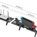 CABTE Adjustable Steel TV Top Shelf, Floating TV Stand, Universal Monitor Shelf for Soundbar, Game Console, Cable Box, Router Shelves (33.86X4.72inch)