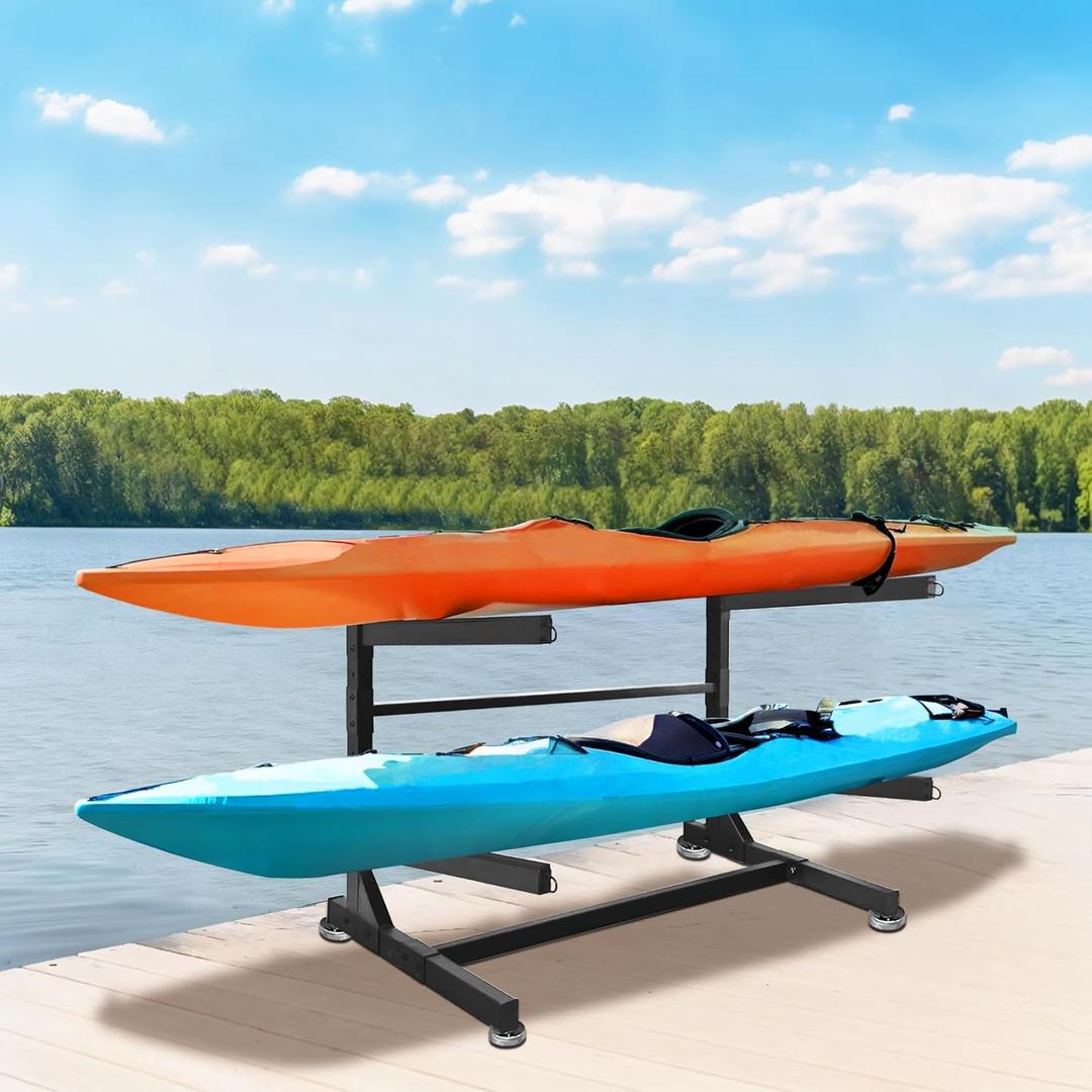 PROLEE Kayak Storage Rack 3-tier/2-tier, Kayak Rack Heavy Duty, Storage Rack for Standup Paddleboard, Surfboard, Kayak, Freestanding