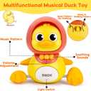 Baby Toys 6-12 Months Musical Duck Toy Set 3 4 5 6 7 8 9 Month Old Tummy Time Infant Newborn Crawling Moving Light Up Toys for Babies 9-12-18 Months First Birthday Easter Shower Gifts for 1 Year Old, Medium, Small