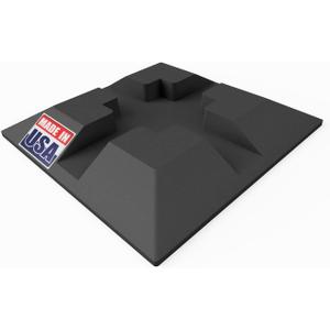 USA Made Foundation Block - Deck Support - Handi Block - Pier Shed Base Footing Post Beam Support - Heavy Duty, UV Resistant, 100% Recycled Plastic - Strong & Durable for Decks, Sheds & Structures